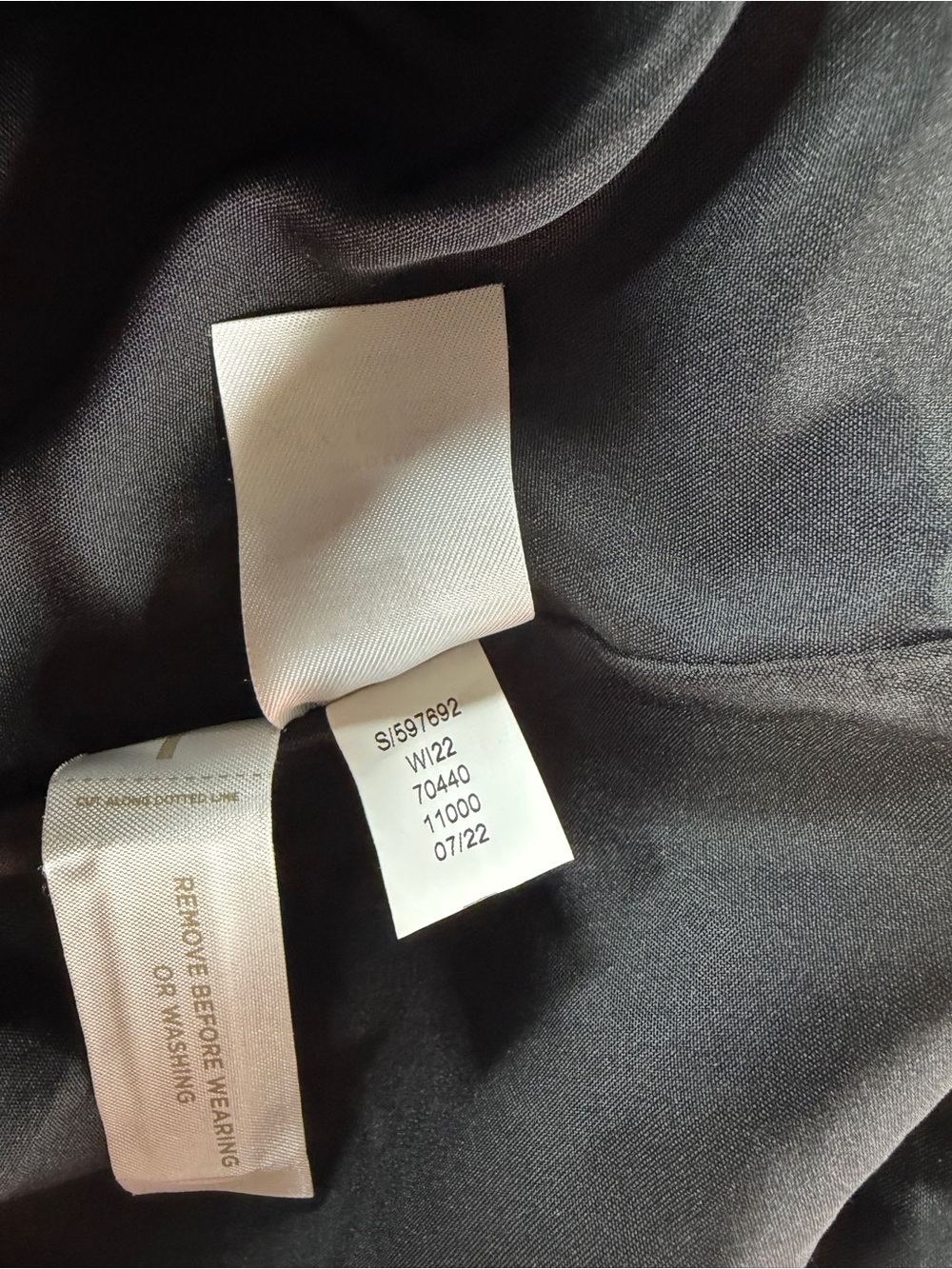 Talbots Black Scalloped Flounce Hem Dropped Waist Fluted Skirt Career Mini - Picture 7 of 7